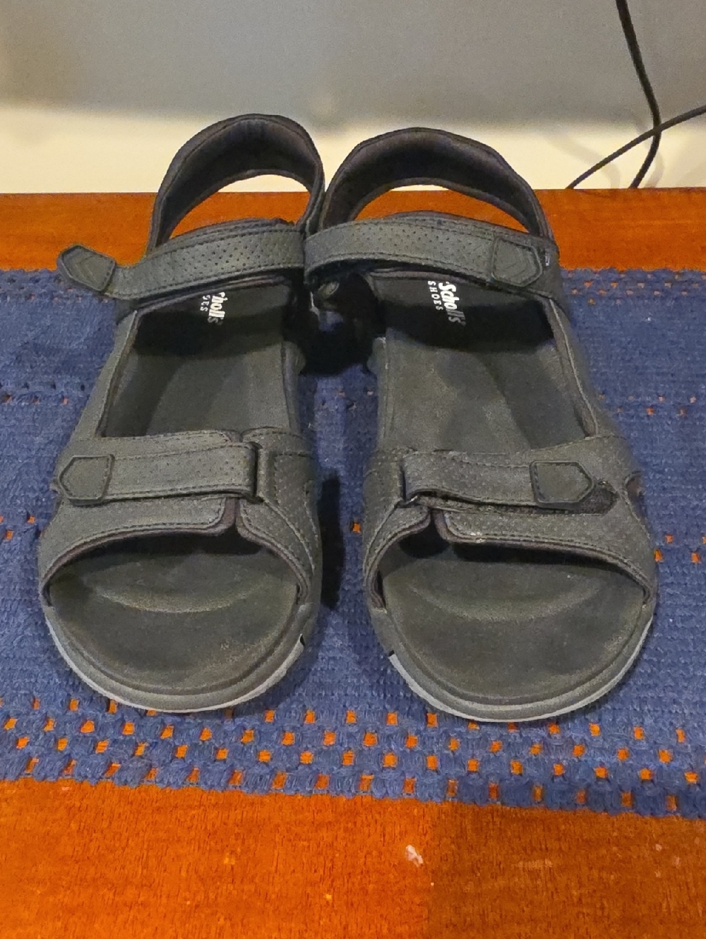 Dr. Scholl's Adelyn Black Adjustable Strap Sandals Sz 9
